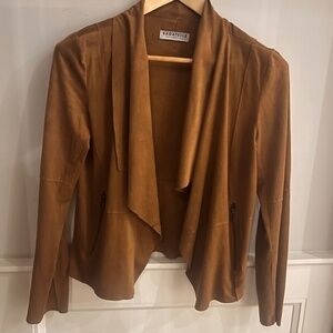 Bagatelle faux suede draped Jacket, in colour  sienna